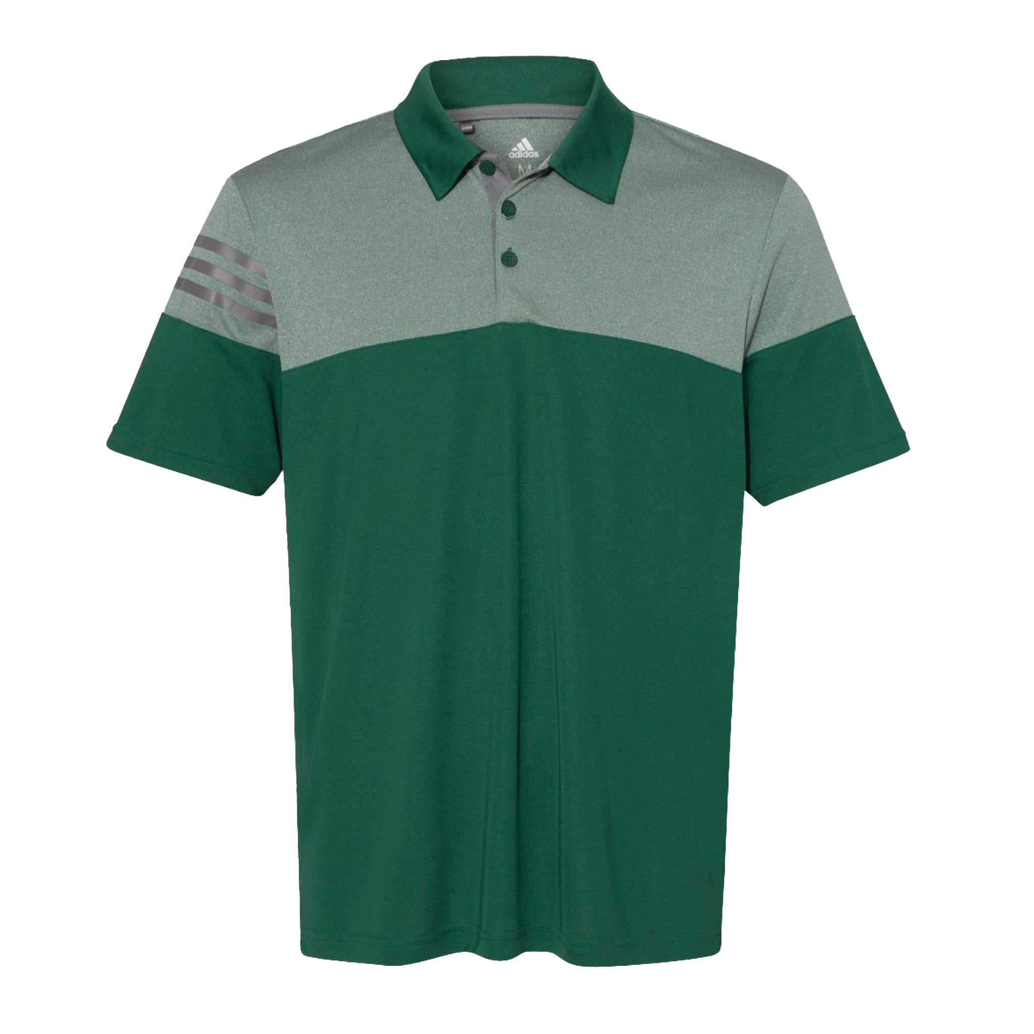 Heather Block 3 Stripe Polo