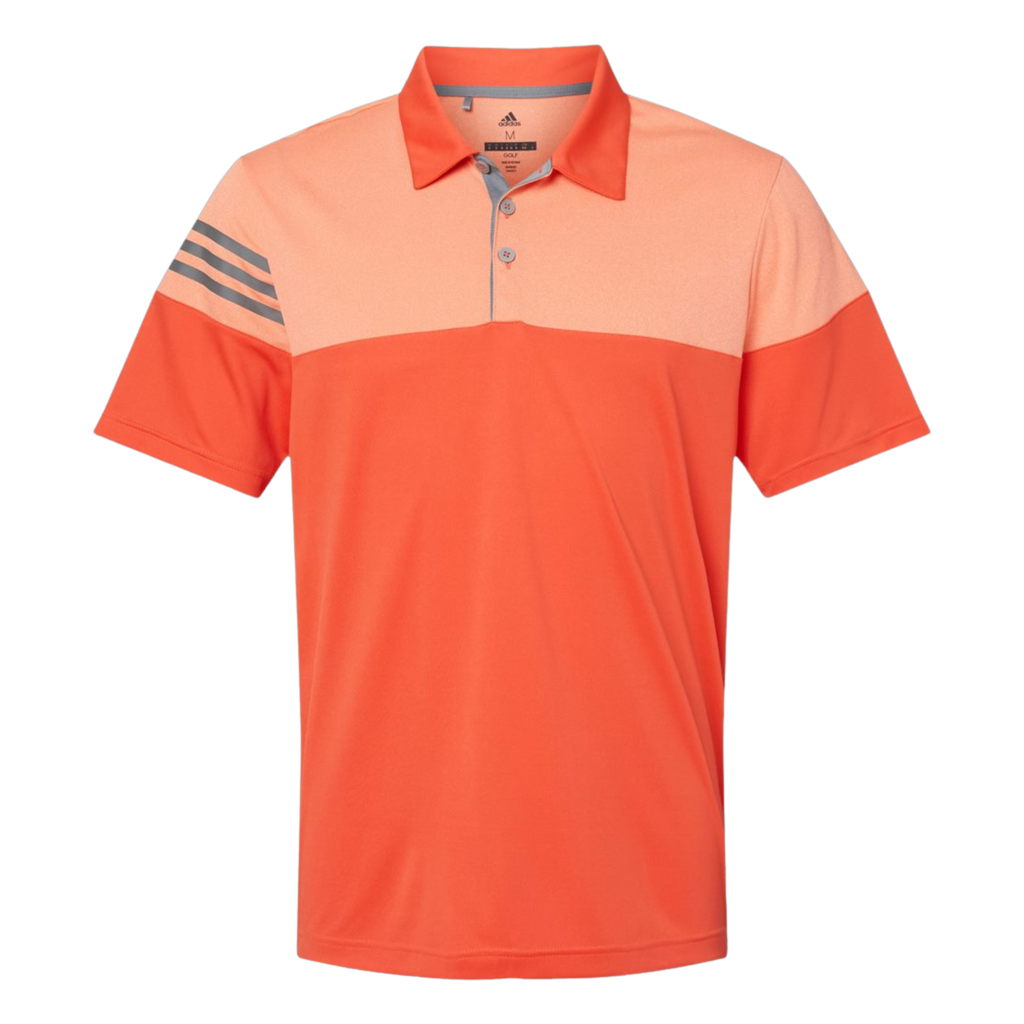 Heather Block 3 Stripe Polo