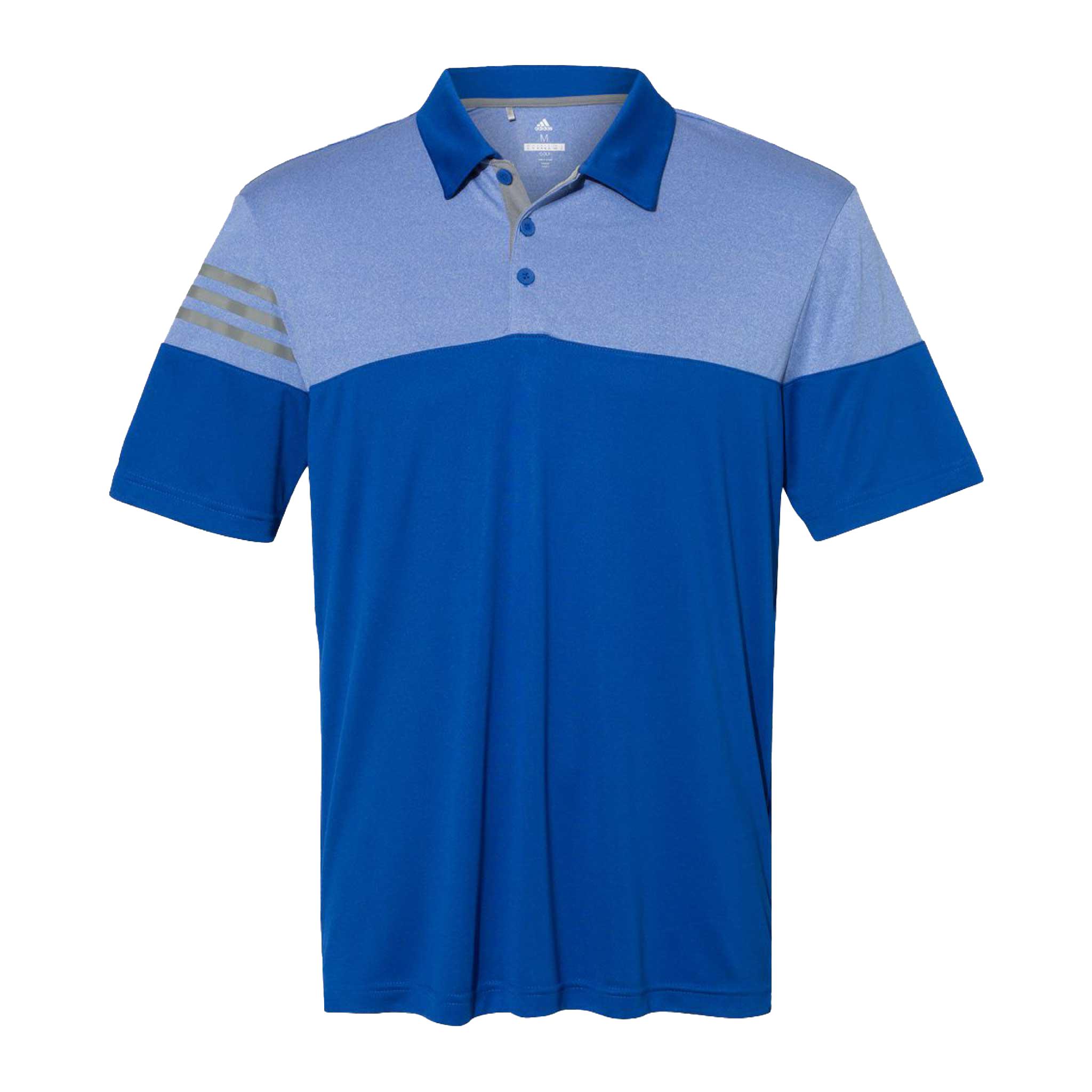 Heather Block 3 Stripe Polo