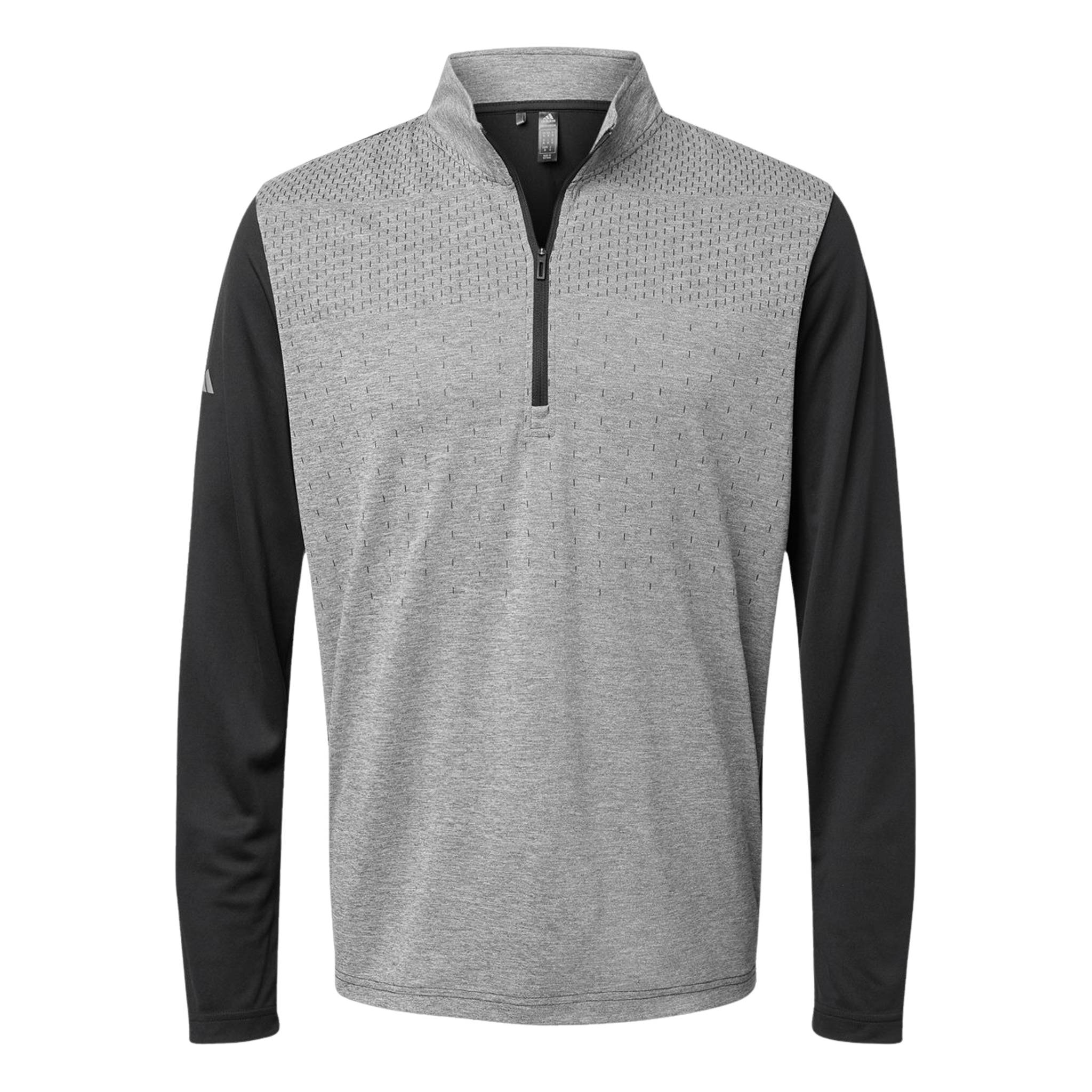 Heather Block Print Quarter Zip Pullover