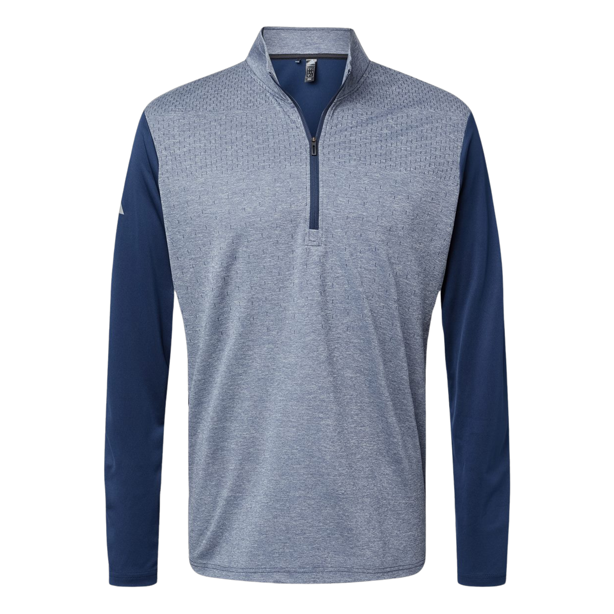 Heather Block Print Quarter Zip Pullover
